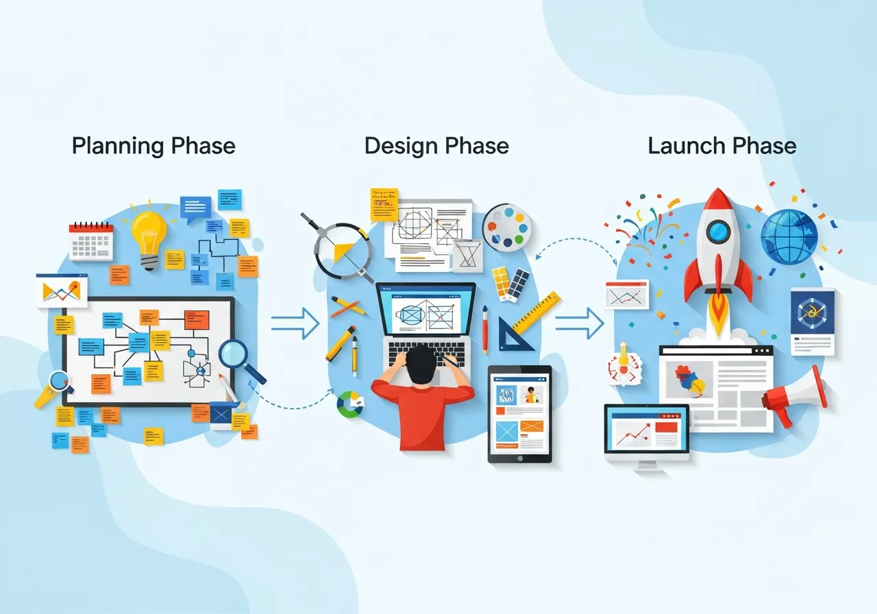 Professional website design examples showcasing modern layouts and user interfaces